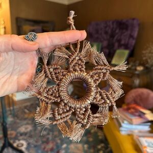 Handmade Macramé Snowflake Ornament